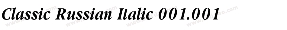 Classic Russian Italic 001.001字体转换